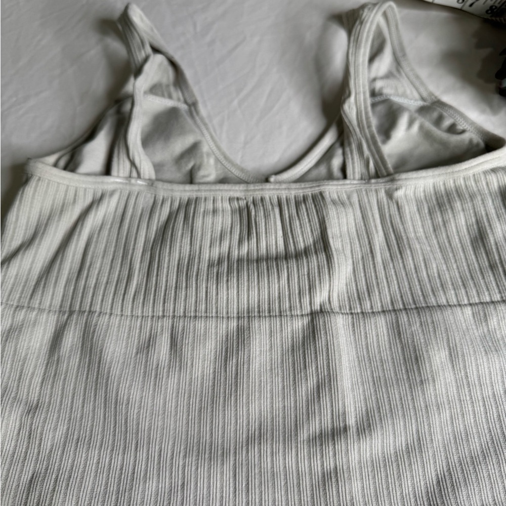 Gray Ribbed Women's tank Top - Picture 2 of 5